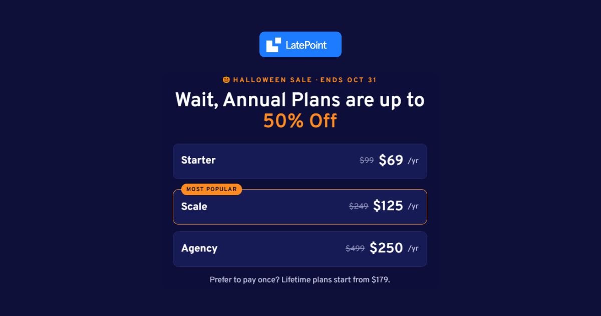 LatePoint Halloween Sale